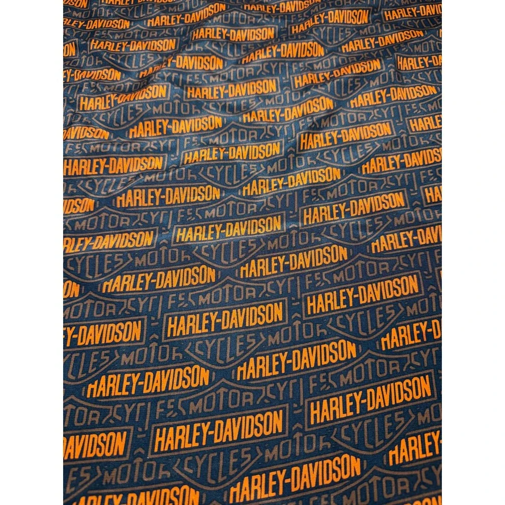 Harley Davidson Bandana Black Orange Silk Logo